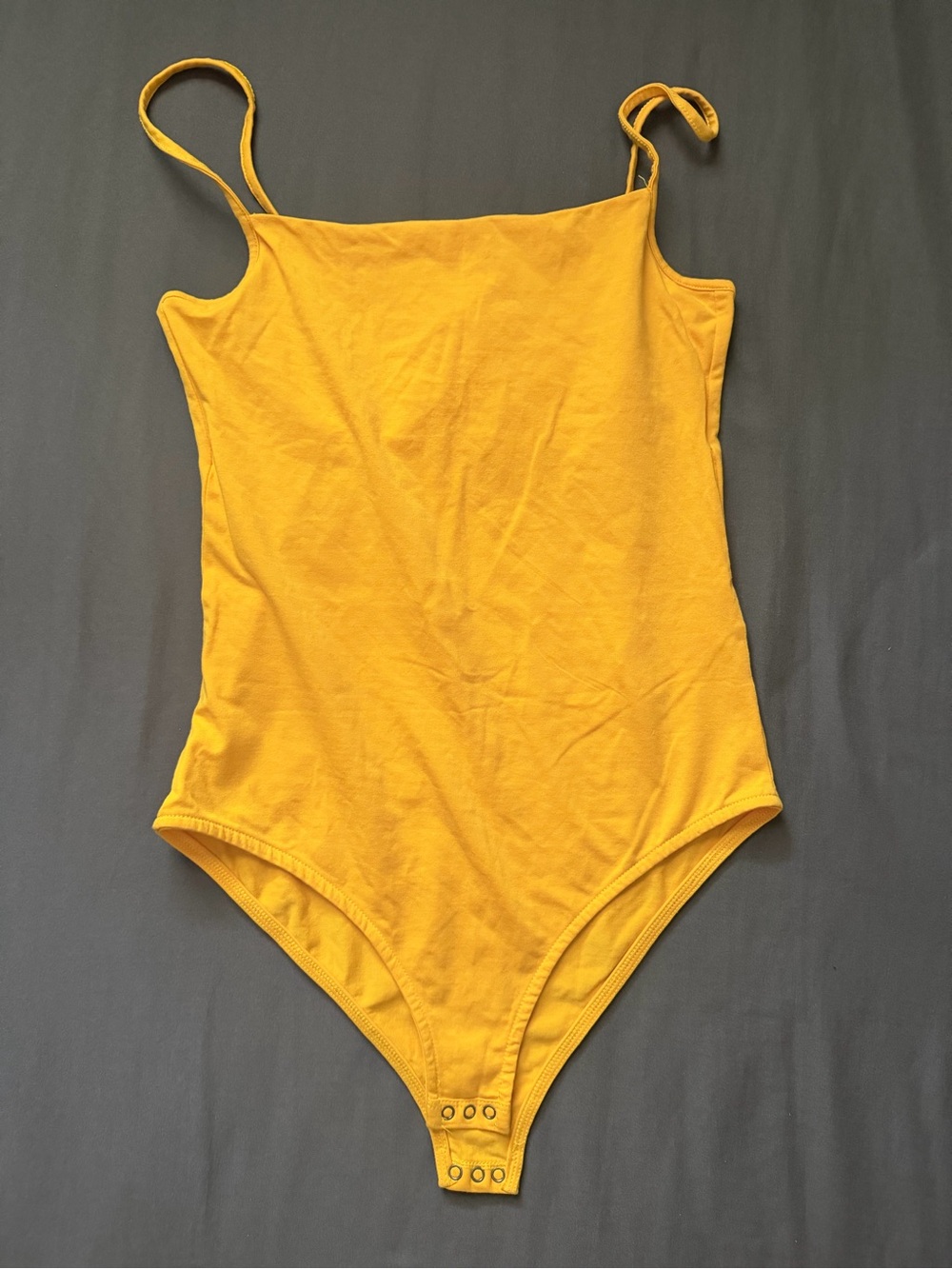 Cotton On Mustard Yellow Spaghetti Strap Bodysuit